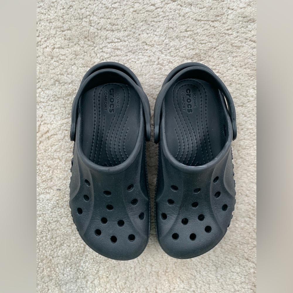 Crocs Little Kid Size 13 / C13 Black Baya Clogs Slip On Sandals - Picture 3 of 6